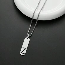 1 件精致首字母姓名吊坠项链，适合男士字母 A-Z 不锈钢首饰女士 2024 项圈 - 6ZMXL - 查看 15