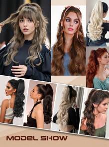 Claw Clip Ponytail Extension Body Wave Clip In Ponytail Hair Extensions Long Ocean Wave Pony Tails For Women Extensions Wave Hairpiece
