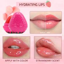 1入12g長效草莓護唇膏打底霜-保濕和豐唇護理，適合日常使用 - #04 rose red - 查看 3
