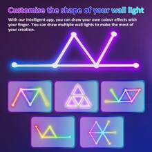 Smart LED Wall Light Bars,Diversified DIY RGB LED Strip Light,Music Sync Led Light Bar,Suitable For Gaming And Streaming Lover,Home And Gaming Room Decor