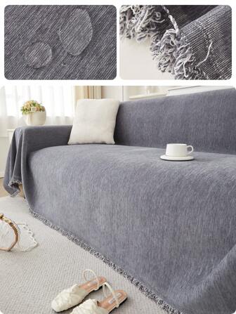 1 pieza Funda de sofá gruesa e impermeable para otoño e invierno, adecuada para sofá de 1 a 4 plazas con apoyabrazos y respaldo, cubierta de sofá, manta de sofá, colcha