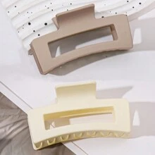 1/2/3/4 chiếc kẹp tóc hình vuông rỗng tối giản cho nữ - Nhiều màu - Xem 5
