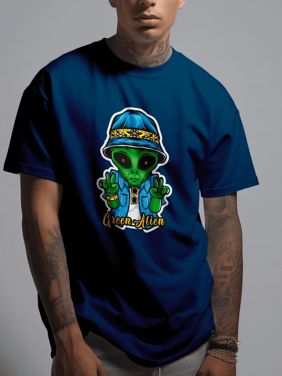 Men T-Shirts - Màu xanh hải quân - Xem 1