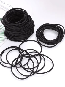 Scrunchies multicolor clásicos y sencillos para mujeres, adecuados para uso diario e ideal como regalo para amigos, accesorios para el cabello, coleta, ligas para el cabello, cuerda para el cabello, coleteros, accesorios para la cabeza - Multicolor - Ver 13