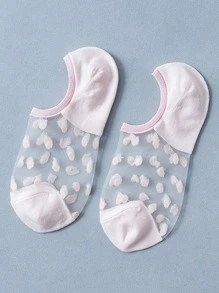 5/10/15 Pairs Women's Sheer Polka Dot Low-Cut Non-Slip Boat Socks, No Show Socks, Summer - Multicolor - View 10