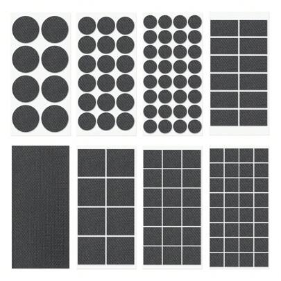 32pcs/129pcs EVA Non-Slip Furniture Pads, Self Adhesive Felt Rubber Furniture Pads For Hardwood Floors, Black Chair Leg Protectors, Floor Guards
