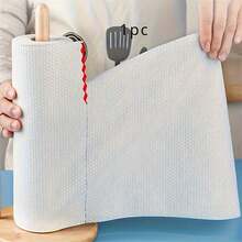 45張/捲濕乾兩用廚房一次性擦拭布，吸油吸水並能去污 - 白色 - 查看 6