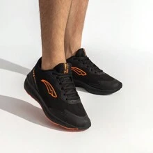 Men Sneakers - preto laranja run - 查看 3