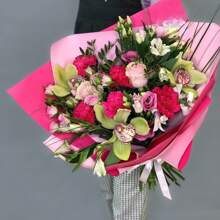 20 Stück/Packung Fuchsia + Pfirsich 58*58cm wasserfestes elegantes Blumengeschenkpapier, zweifarbiges Geschenkverpackungspapier