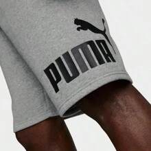 Boyfriend Style Men's Fleece Big Logo Shorts - 84679303-060/Medium Grey Heather - View 5