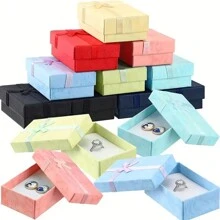 Schmetterlings-Themen Schmuckgeschenkboxen (6/12/1 Stück) in Schwarz & Rot mit Deckeln & Schleifen für Hochzeiten, Geburtstage, Jahrestage, Partytüten, Schmuckverpackungsboxen Valentinstag