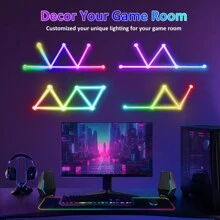 Smart LED Wall Light Bars,Diversified DIY RGB LED Strip Light,Music Sync Led Light Bar,Suitable For Gaming And Streaming Lover,Home And Gaming Room Decor