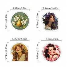 50入組女孩新鮮花草草莓防水DIY創意塗鴉貼紙，適用於吉他、滑板、水瓶、帽、雪板、筆記本電腦、手機殼、冰箱門、行李箱塗鴉 - 彩色 - 查看 2