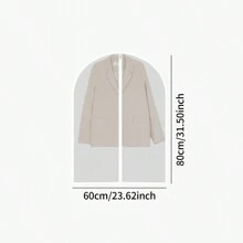 1/5 piezas Funda protectora transparente para prendas, Bolsa con cremallera reforzada para traje, Protector transparente e impermeable para ropa