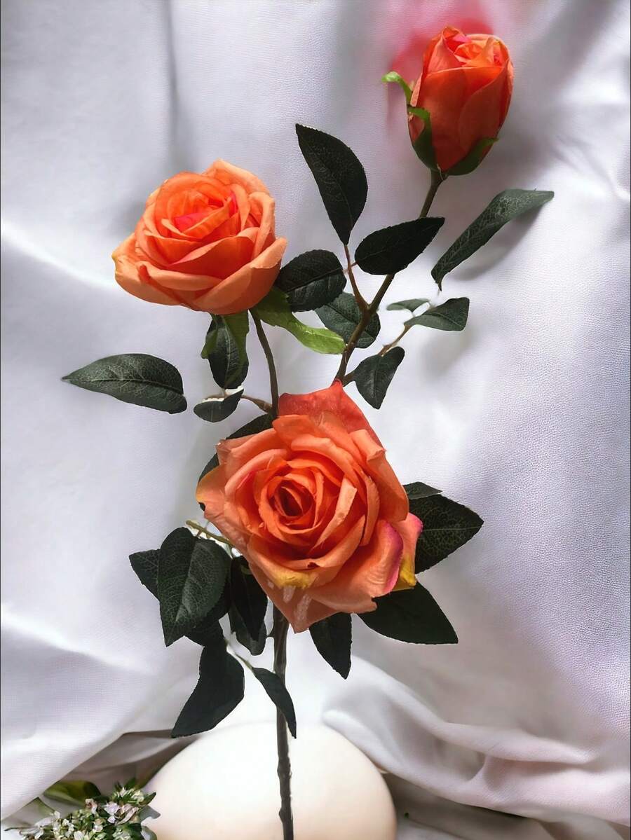 Artificial Roses With Premium Material - 산호 - 보기 1