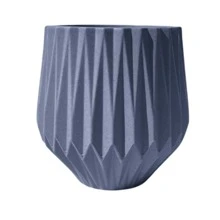 Vaso para planta Decorativo luxo modelo origami em polietileno com tratamento UVA e UVB - azul - Visão 5