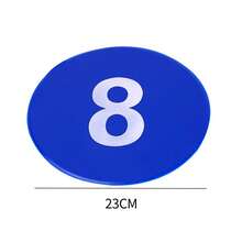 23cm數字平面圓盤，中等尺寸，足球訓練標記圓盤，遊戲圓錐，柔軟圓盤 - 彩色 - 查看 3