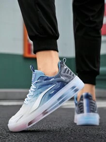 Fashionable And Men's Outdoor Casual Sports Shoes, With Cushion For Comfort, Anti-Slip, Breathable And Shock-Absorbing Features. - Lake Blue - View 3