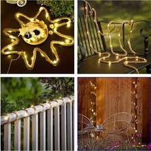 1入組太陽能手工製作的復古繩燈戶外露營串燈防水銅絲仙女氛圍燈，具有8種照明模式，適用於庭院、牆壁、屋頂、陽台、花園、露台、節日裝飾