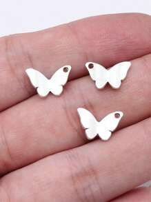 40 件 13x8 毫米（0.51x0.31 英寸）蝴蝶吊坠，适用于手链、项链、耳环、珠宝制作、珠宝工艺品配件