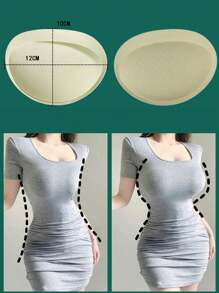 Apricot Thickening Bra Pad, Push-Up And Chest Enlarging Sports Bra Insert Replacement, Swimming Suit Padding Boob Pad - Apricot - View 11