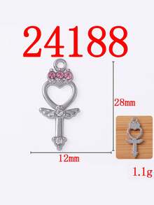 Hermosos accesorios de joyería de aleación con pedrería, para hacer tus propios aretes, collares y pulseras de cristal - Accesorios de diamantes de la serie Beautiful Girl - Ver 13