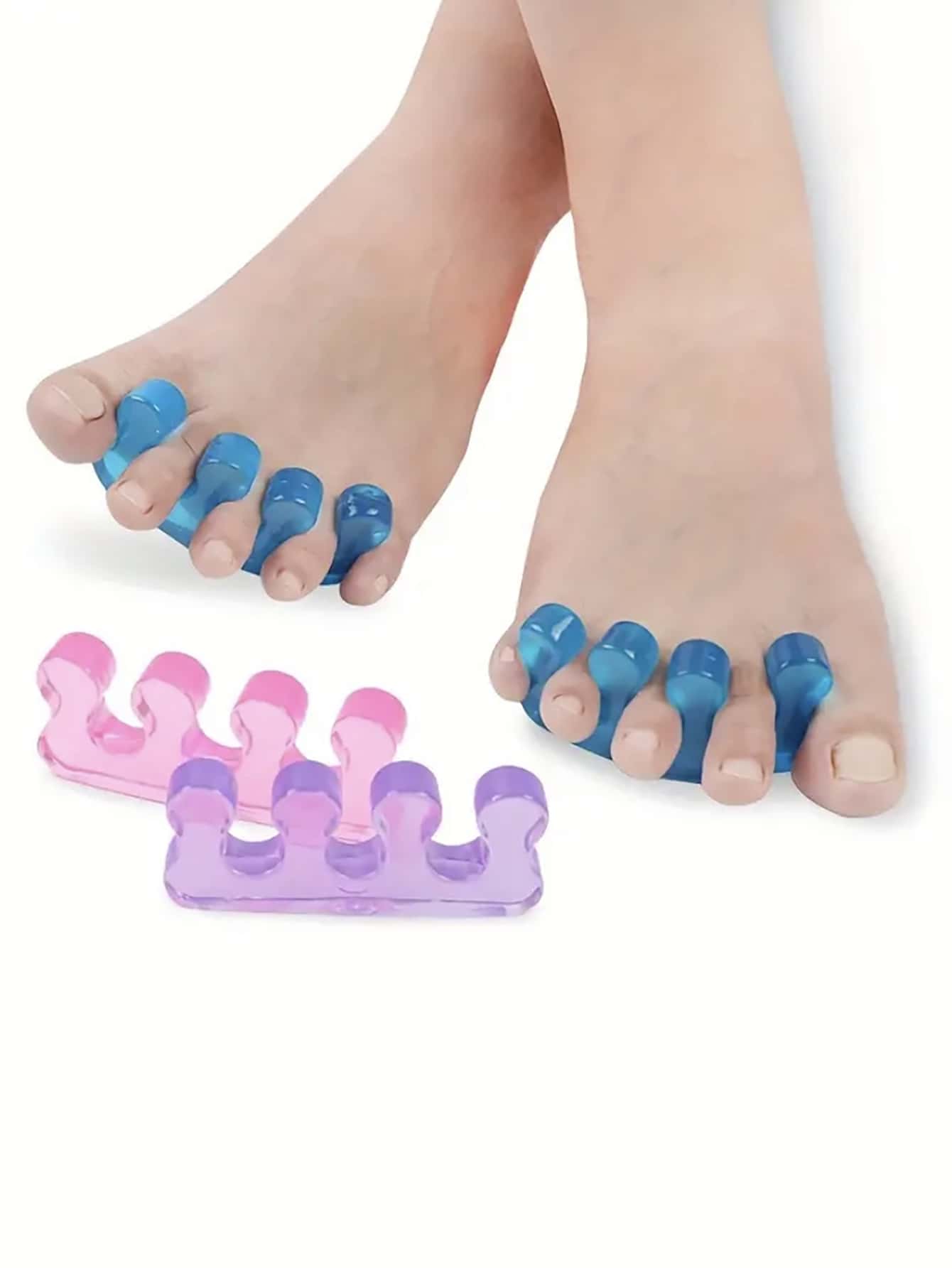 2pcs Salon Grade Gel Toe Separators: Perfect, Stain-Free Nail Polish Application - Soft And Reusable, Random Color,Nail Supplies,Nail Tools,Nail Art Tools,Back To School,Nails,Nail Tools For Press On Nails