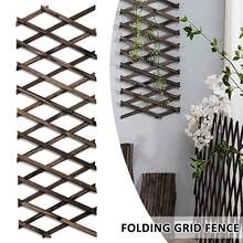 Expanding Divider Wooden Trellis Climbing Plants Support Panel Screening Lattice Garden Wall Fence - Brown - View 1