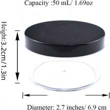 1 pieza Botellas de plástico para empaquetar polvos, envases reutilizables a granel para polvos, accesorios de viaje (50ML), maquillaje, económico, decoración de habitación, tocador, viaje, accesorios de maquillaje, económico, rellenos de calcetines, maquillaje, herramientas de maquillaje, cosas baratas, regalos, regalos para mujeres, regalos de Navidad - Multicolor - Ver 3