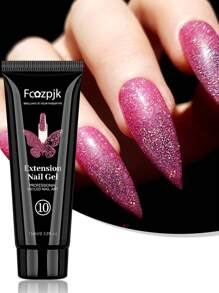 12 Colors Poly Nail Extension Gel 15ml Transparent Nude Pink Poly Nail Gel - Nail Quick Build Jelly Gel Nail Extension Acrylic Gel Varnish Gel For Beginners DIY At Home