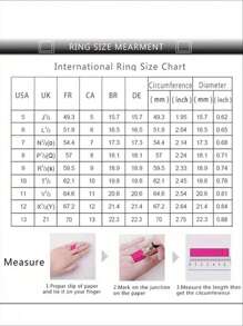 1Pc Kids Pretty Cubic Zirconia Rings For Girls For Birthday Gifts For Party Jewelry Daily Decoration