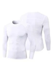 Men Swim Rashguards - White - View 6