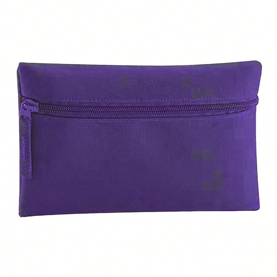 Quadra Classic Zip Up Pencil Case (Purple) - Purple - View 1