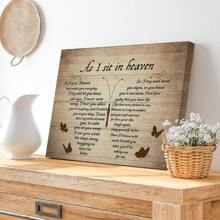 1 件蝴蝶当我坐在天堂墙壁艺术帆布，送给天堂中人们的纪念品礼物图片装饰性墙壁艺术帆布印刷现代艺术适合客厅卧室浴室（木框），房间海报，家居装饰，复古房间装饰美学，小屋风格墙壁装饰，办公室装饰 - 彩色 - 查看 5