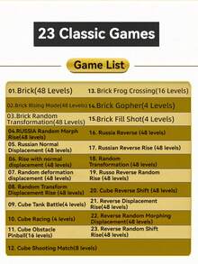 1 szt. Rosyjska konsola do gier, 3,0-calowy kwadratowy ekran Retro przenośna konsola do gier z nostalgicznymi grami dla pamięci z lat 80. i 90. - Wielokolorowe - Zobacz 4