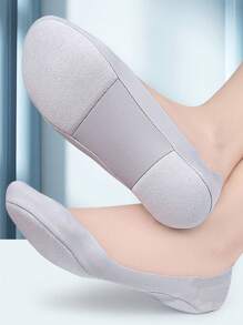 1 Cặp đế giày mềm mại, cổ thấp, vô hình, chống trượt, thoải mái - Xám - Xem 4