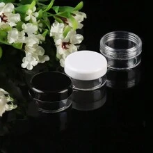 5pcs Empty Clear Round Jars - Travel Containers For Cosmetic, Lotion, Cream, Makeup, Bead, Eye Shadow, Rhinestone, Samples, Travel Essentials,Small Round Sample Containers With Lids Cosmetic Jars Makeup Containers Lip Scrub Containers Leak Proof For Beauty Products Jewelry Box School School Supplies Holiday Camping Holiday Essentials Vacation Accessories Mini Perfume For Women Perfume For Men Perfume Beach Bottle Travel Accessories Travel Must Haves Summer School Accessories Back To School Stuff Back To School Supplies - Multicolor - View 2