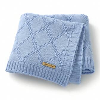 1pc Comfortable And Simple Knitted Baby Blanket, All Seasons Love Valentine