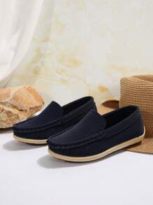 Boys' Flat Loafers, New Spring And Autumn Soft Bottom Slouchy British Style Shoes, Casual Travel And Leisure Shoes, Penny Loafers