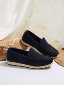 Boys' Flat Loafers, New Spring And Autumn Soft Bottom Slouchy British Style Shoes, Casual Travel And Leisure Shoes, Penny Loafers