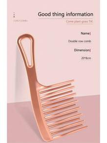1pc/2pcs Wide Tooth Comb With Double Rows, Women's Curved Comb For Detangling Long Hair, Professional Stylist Comb For Hair Salon, Large Size For Volumizing & Styling,Hair Brush,Comb,Hair Tools,Hair Products And Accessories For Barber Salon Beauty Travel Essentials
