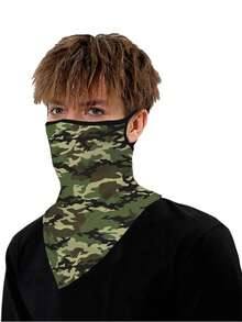 Cubre boca y cara protector de UV para verano tipo pañoleta con diseño de bandana para hombres y mujeres, mascarilla facial tipo Balaclava con cinta para la cabeza - A - Ver 8