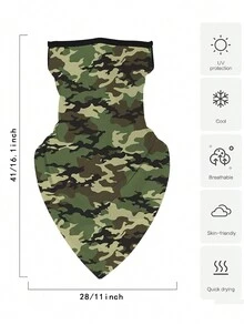 Cubre boca y cara protector de UV para verano tipo pañoleta con diseño de bandana para hombres y mujeres, mascarilla facial tipo Balaclava con cinta para la cabeza - A - Ver 11