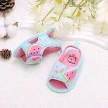 RABEISIR Infant Walking Sandals, Soft Bottom Fish & Watermelon Design Shoes, Breathable & Anti-Slip, Suitable For Daily Wear And Holiday, Spring & Summer - Cadet Blue - View 4