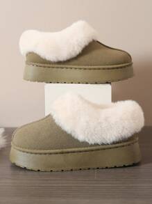 New Autumn & Winter Flat Women's Casual Snow Boots, European And American Style Outdoor Booties, Student Winter Shoes For Women - Green - View 1