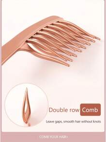 1pc/2pcs Wide Tooth Comb With Double Rows, Women's Curved Comb For Detangling Long Hair, Professional Stylist Comb For Hair Salon, Large Size For Volumizing & Styling,Hair Brush,Comb,Hair Tools,Hair Products And Accessories For Barber Salon Beauty Travel Essentials