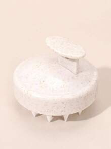 1只帶齒梳髮的洗發水刷,頭皮按摩、緩解發癢、放鬆髮質工具 - 米色 - 查看 2