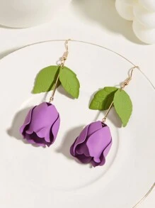 1 Pair Romantic Fresh Tulip Flower Earrings, Holiday And Valentine's Day Gift Valentines,Mom,Mother,Mother's Day,Gift