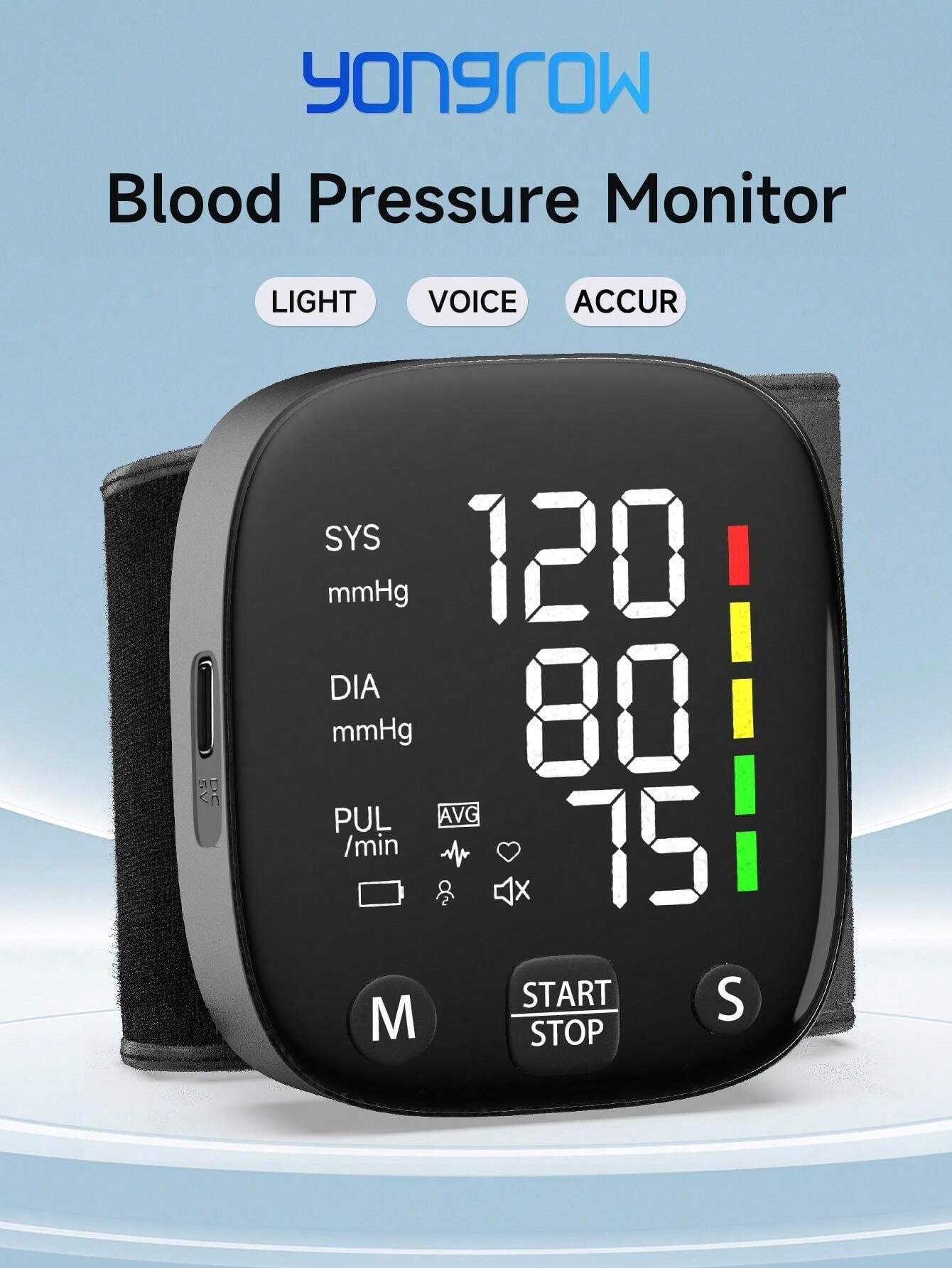 Medizinisches Handgelenkblutdruckmessgerät, Handgelenkblutdruckmessgerät Mit Englischem