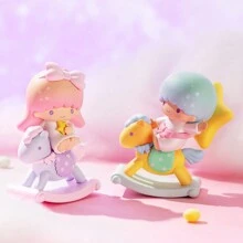 Miniso Sanrio 人物木马系列盲盒摆件桌面装饰手办玩具礼物 (随机发货,1件)Sanrio 手办,Hello Kitty盲盒,盲盒 - 白色 - 查看 6